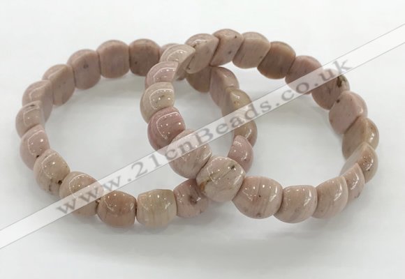 CGB3379 7.5 inches 10*15mm oval rhodochrosite bracelets wholesale
