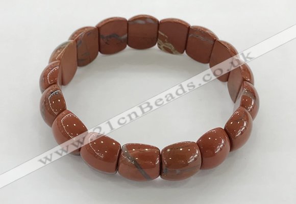 CGB3384 7.5 inches 10*15mm oval red jasper bracelets wholesale