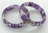 CGB3392 7.5 inches 10*15mm rectangle amethyst bracelets