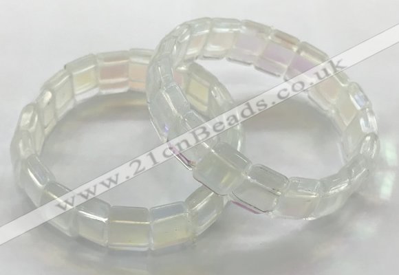 CGB3394 7.5 inches 10*15mm rectangle synthetic moonstone bracelets