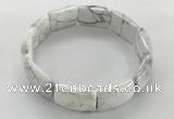 CGB3406 7.5 inches 15*21mm white howlite gemstone bracelets