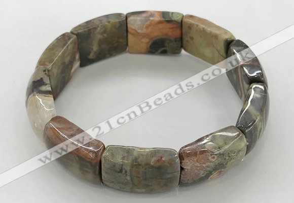 CGB3409 7.5 inches 15*21mm rainforest agate gemstone bracelets