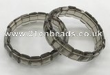 CGB3422 7.5 inches 12*15mm faceted rectangle smoky quartz bracelets