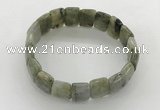 CGB3431 7.5 inches 12*15mm faceted rectangle labradorite bracelets