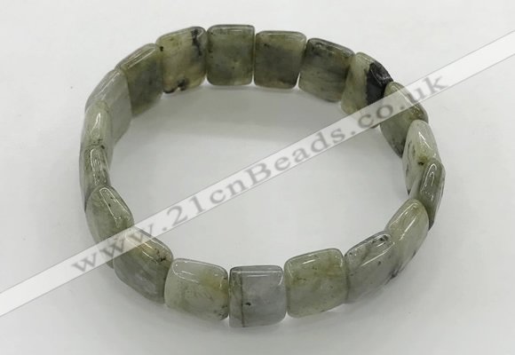 CGB3431 7.5 inches 12*15mm faceted rectangle labradorite bracelets