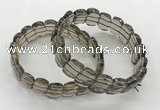 CGB3441 7.5 inches 10*15mm faceted marquise smoky quartz bracelets