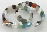 CGB3446 7.5 inches 10*15mm faceted marquise mixed gemstone bracelets