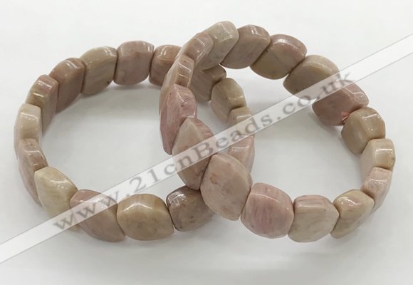 CGB3447 7.5 inches 10*15mm faceted marquise rhodochrosite bracelets