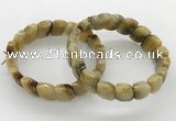 CGB3448 7.5 inches 10*15mm faceted marquise golden tiger eye bracelets