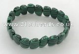 CGB3454 7.5 inches 10*15mm faceted marquise imitation malachite bracelets