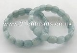 CGB3461 7.5 inches 10*14mm faceted oval imitation aquamarine bracelets