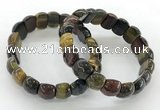 CGB3466 7.5 inches 10*14mm faceted oval mixed tiger eye bracelets