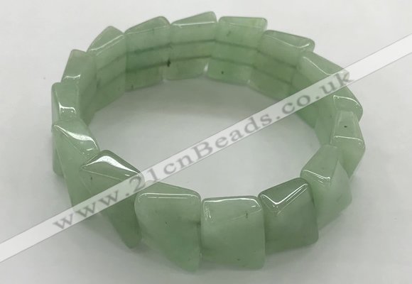 CGB3470 7.5 inches 12*17mm trapezoid green aventurine bracelets