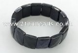 CGB3481 7.5 inches 15*20mm faceted rectangle blue goldstone bracelets