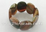 CGB3492 7.5 inches 30*40mm oval agate gemstone bracelets