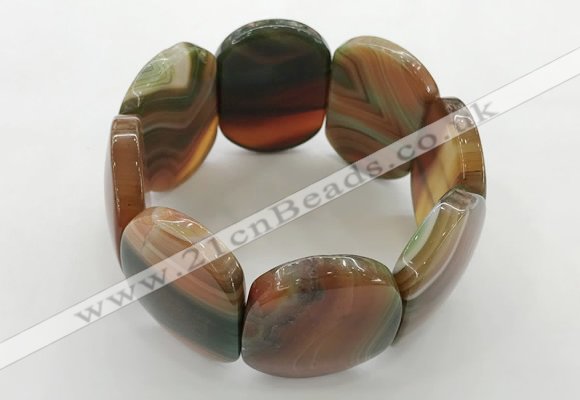 CGB3492 7.5 inches 30*40mm oval agate gemstone bracelets