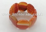 CGB3495 7.5 inches 30*40mm oval agate gemstone bracelets