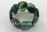 CGB3496 7.5 inches 30*40mm oval agate gemstone bracelets