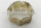 CGB3500 7.5 inches 30*40mm oval agate bracelets wholesale