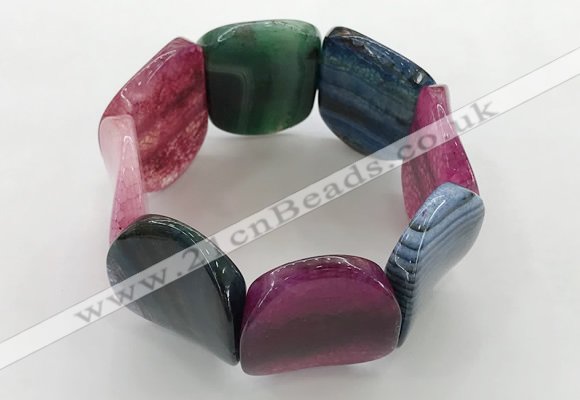 CGB3507 7.5 inches 30*40mm oval agate bracelets wholesale