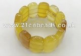 CGB3510 7.5 inches 18*30mm faceted oval agate bracelets