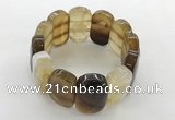 CGB3511 7.5 inches 18*30mm faceted oval agate bracelets