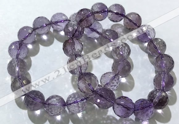 CGB4019 7.5 inches 12mm faceted round ametrine beaded bracelets