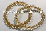 CGB4022 7.5 inches 7mm round citrine beaded bracelets wholesale