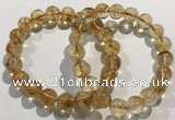 CGB4025 7.5 inches 10mm round citrine beaded bracelets wholesale