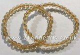 CGB4027 7.5 inches 6mm round citrine beaded bracelets wholesale