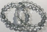 CGB4043 7.5 inches 10mm round green phantom quartz beaded bracelets