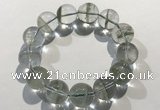 CGB4049 7.5 inches 17mm round green phantom quartz beaded bracelets