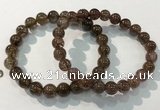 CGB4094 7.5 inches 9mm round rutilated quartz beaded bracelets