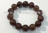 CGB4100 7.5 inches 16mm round rutilated quartz beaded bracelets