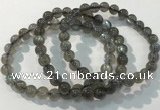 CGB4110 7.5 inches 7mm round labradorite beaded bracelets