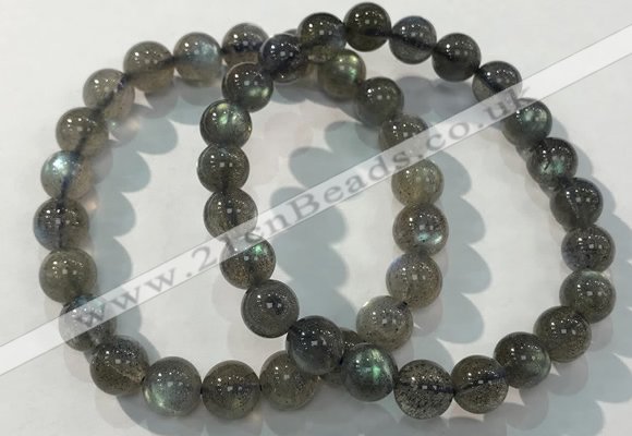 CGB4111 7.5 inches 8mm round labradorite beaded bracelets