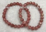 CGB4118 7.5 inches 7.5mm - 8mm round rhodochrosite beaded bracelets