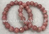 CGB4119 7.5 inches 9.5mm - 10mm round rhodochrosite beaded bracelets