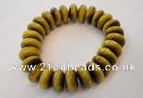 CGB450 8 inches 7*15mm rondelle yellow tiger eye gemstone bracelet wholesale