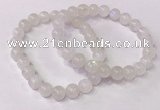 CGB4501 7.5 inches 9mm - 10mm round white moonstone beaded bracelets