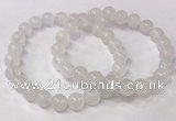 CGB4506 7.5 inches 9mm round white moonstone beaded bracelets