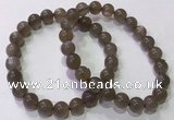 CGB4524 7.5 inches 8mm round grey moonstone beaded bracelets