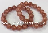 CGB4535 7.5 inches 12mm round golden sunstone beaded bracelets