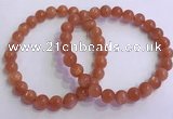 CGB4538 7.5 inches 7mm - 8mm round golden sunstone beaded bracelets