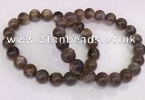 CGB4570 7.5 inches 10mm round black sunstone beaded bracelets