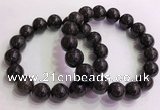 CGB4579 7.5 inches 14mm round black sunstone beaded bracelets