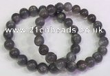 CGB4582 7.5 inches 9mm - 10mm round black sunstone beaded bracelets