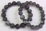 CGB4583 7.5 inches 11mm - 12mm round black sunstone beaded bracelets