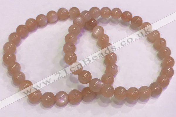 CGB4586 7.5 inches 7mm round sunstone beaded bracelets