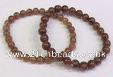 CGB4600 6mm - 7mm round golden rutilated quartz beaded bracelets